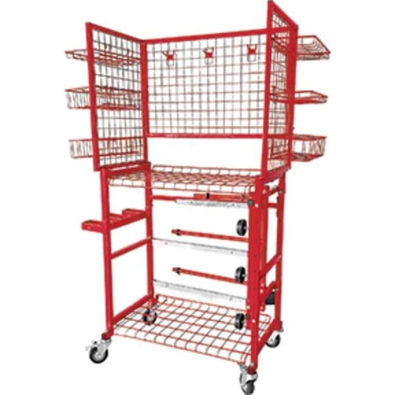 Polyurethane Painting Prep Cart - Black - 1 Set - Space-Saving Design