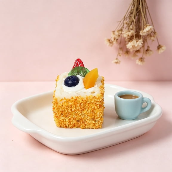 Polyurethane Simulated French Cream Cake, Realistic Dessert Ornament, Home and Store Display Decor, Miniature Food Decoration, Faux Pastry Prop, Lifelike Cake Model, Decorative Kitchen & Shop Accent