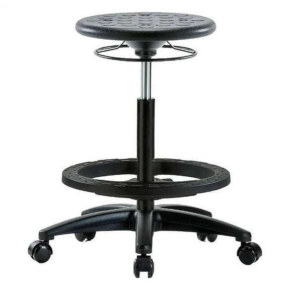 Manufacturer Varies Polyurethane Stool,300 lb Cap.,Black IPHBSO-RG-BF-RC-BLK
