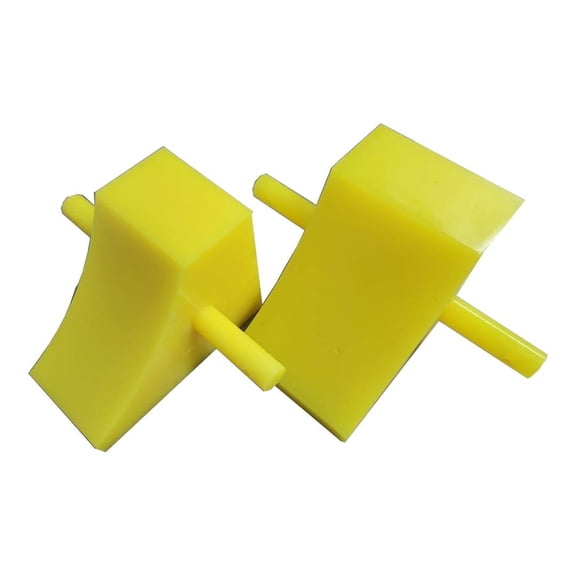 Polyurethane Wheel Chocks, Medium Size, Heavy-Duty Vehicle Tire Stops, Slip-Resistant, Safe & Secure