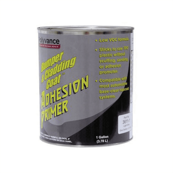 Urethane Supply Co. Polyvance Bumper & Cladding Coat 3611-1 Low VOC Adhesion Primer, 1 gal, Pourable Liquid, Light Gray