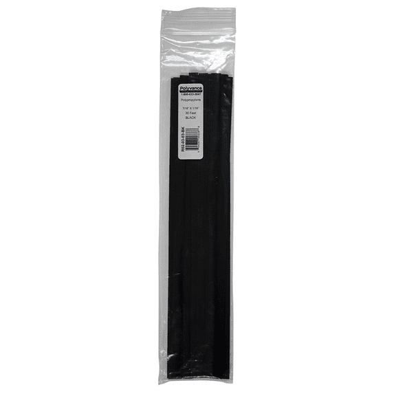Polyvance Polypropylene Strip, 7/16 x 1/16, 30 ft., Black