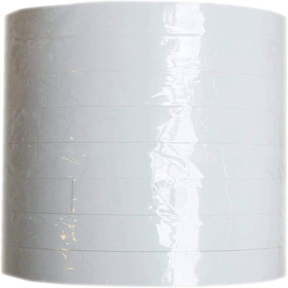 Polyvinyl Chloride (PVC) Rubber Solvent Resistant Cleanroom White Tape from Clean Plastic Core, Strong Synthetic Rubber Adhesive, 2 Inch 36 Yard (Pack of 4)
