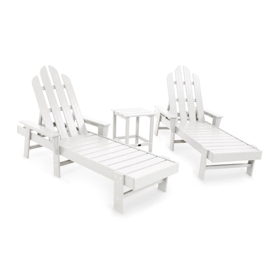 Polywood Long Island 3-Piece Outdoor Chaise Lounge Set