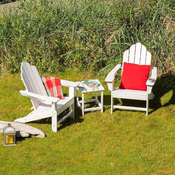 Polywood Long Island Adirondack Chair 3-Piece Set