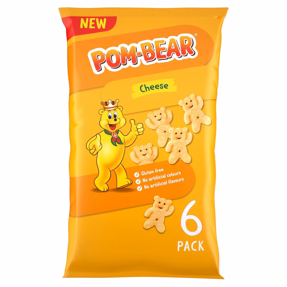 Pom-Bear Cheese Multipack Crisps 6x13g - English Crisps
