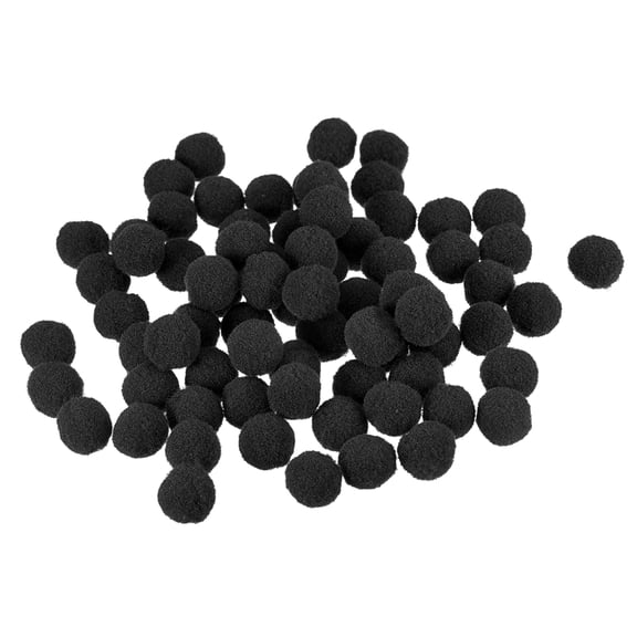 Pom Felt Balls Fabric 1.5cm 15mm Black for Crafts Project DIY 200 Pcs