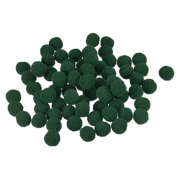 Pom Felt Balls Fabric 1.5cm 15mm Dark Green for Craft Project DIY 100 Pcs