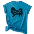 thumbnail image 1 of Pom Mama T-shirt, Unisex Women's Shirt, Pomeranian, Pom Owner, Best Dog Mama Gift, Heather Blue, Medium, 1 of 6