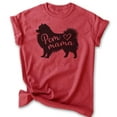 thumbnail image 1 of Pom Mama T-shirt, Unisex Women's Shirt, Pomeranian, Pom Owner, Best Dog Mama Gift, Heather Red, Medium, 1 of 6