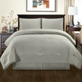 thumbnail image 1 of Pom-Pom 3 Piece Down Alternative Full/Queen Comforter Set, Grey, 1 of 4