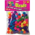 thumbnail image 1 of Pom Pom Beads - 1/2", 100 Piece Assortment, 1 of 2