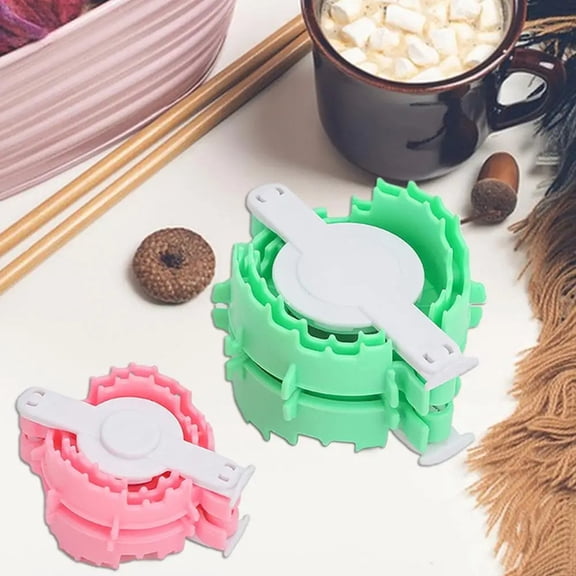 Pom Pom Maker Fluffs Weaving Tool Heart Shape Crochet Yarn Pom Pom Maker 2pcs Portable Handmade Weaving Tool