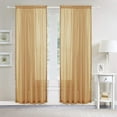 thumbnail image 1 of Pom Pom Tassled Sheer Curtain/Panel with 2" Rod Pocket-Set of 2 Curtain Panels,Bedroom, 1 of 3