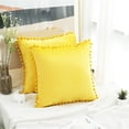 thumbnail image 1 of Pom Pom Velvet Cushion Covers Soft Throw Pillow Cases Sofa Car Bed Home Decors, 1 of 13
