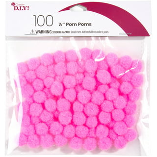 XiXiboutique 100pcs Pom Poms Glitter Poms Sparkle 1(25mm) Balls (Pink)