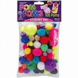 Pom-Poms, Assorted, 100/Pkg, Standard - Walmart.com