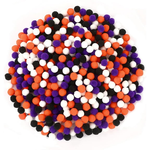 Pom Poms Balls, 1000 Pieces Mini Sparkle Glitter Pom Poms for Holiday Crafts Making DIY Miniature Christmas Decorations Accessories