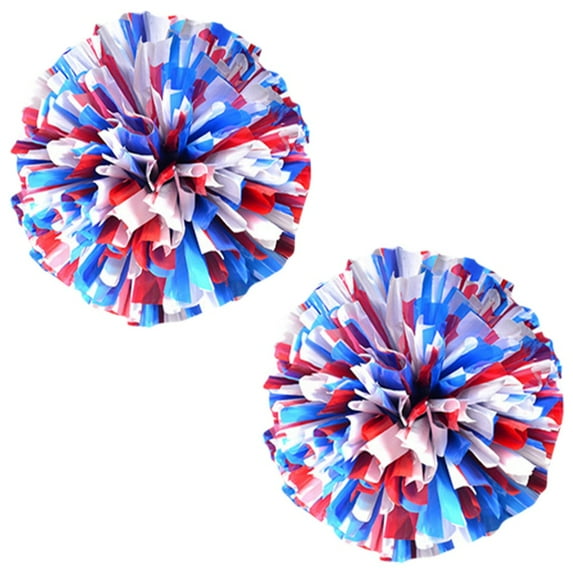 Pom Poms Cheerleading, 2 Pack Cheerleading Pom Poms for Kids,for Girl, with Baton Handle for Team Spirit Sports Dance Cheer Kids Adults