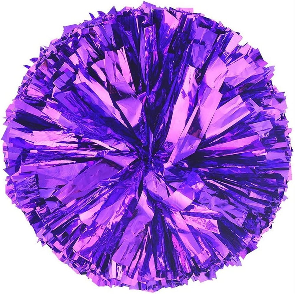 Pom Poms Cheerleading with Baton Handle, 2 Pack Cheer pom poms for Kids