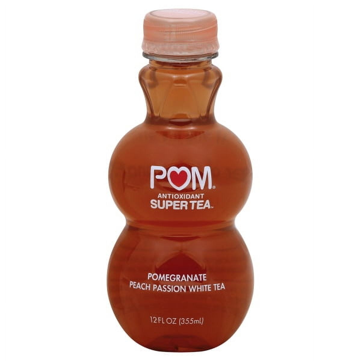 Pom Wonderful Super Tea Pomegranate Peach Passion White Tea, 12 Fl. Oz