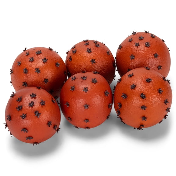 Pomanders Spiky Orange 3.25 x 3 Styrofoam Holiday Vase Fillers Bag of 6