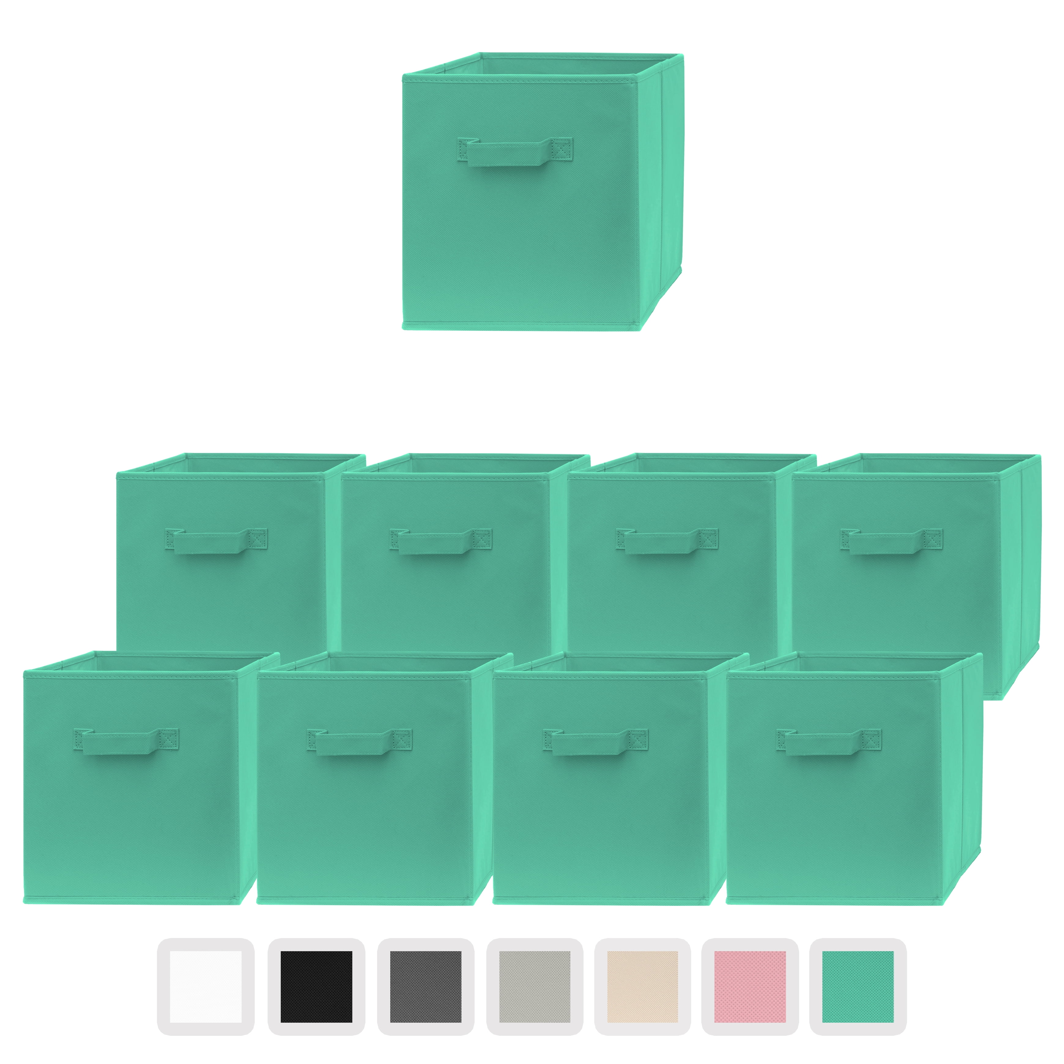 Pomatree 11 Inch Cube Storage Bin 9 Pack Fabric Cube Organizer Bins