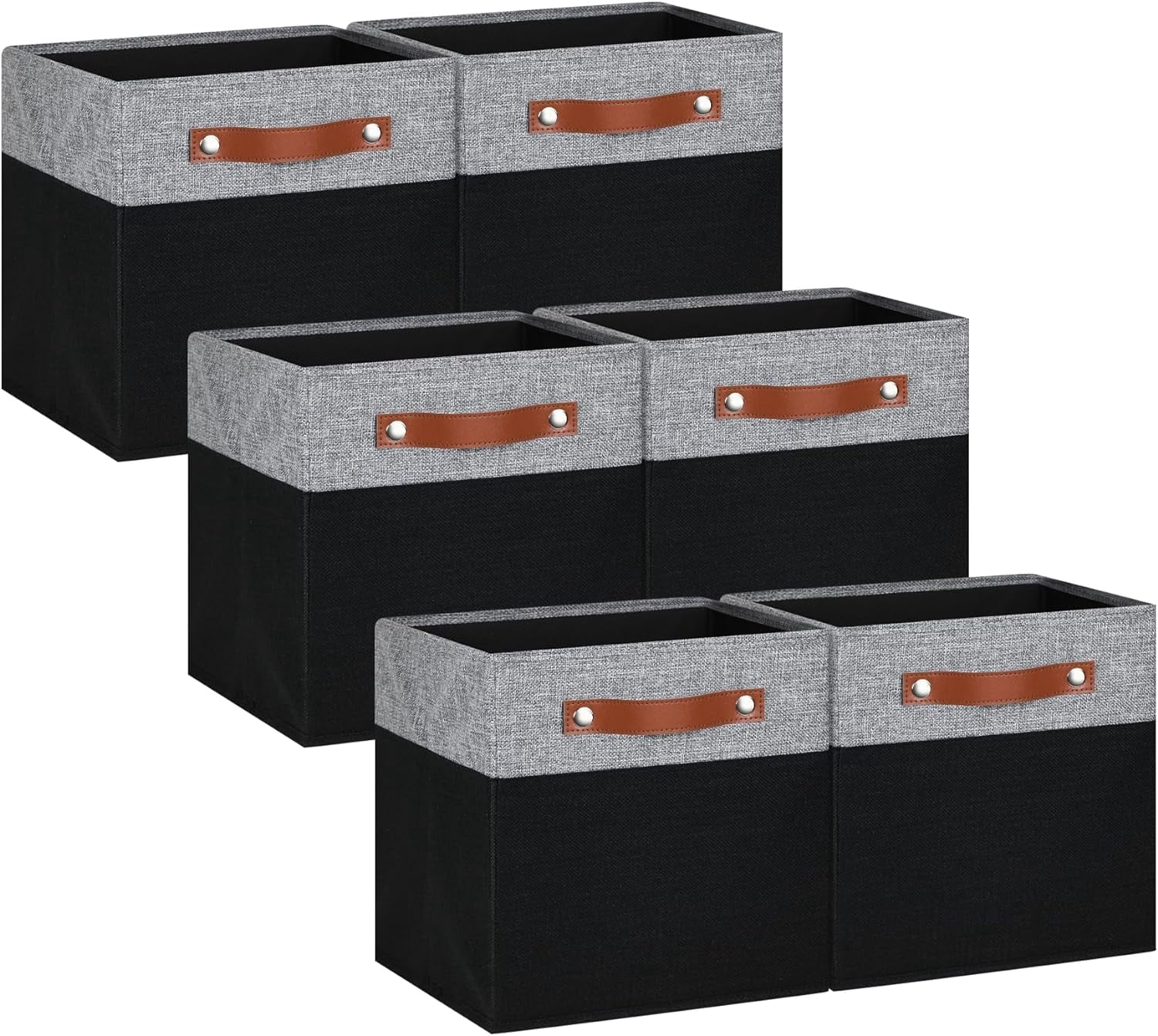 Free Shipping! Pomatree Linen Fabric 13x13 Storage Cubes Set of 6