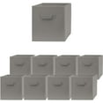 thumbnail image 1 of Pomatree Storage Cube Bins, 9 Pack, Sturdy Fabric Basket Bins. 11" (Grey), 1 of 6