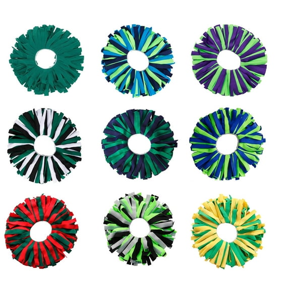 Pomchies Original Hair Tie, Brightly Colored Ponytail Holder Pom-Pom, Black/Bottle Green/White, 1 Pc