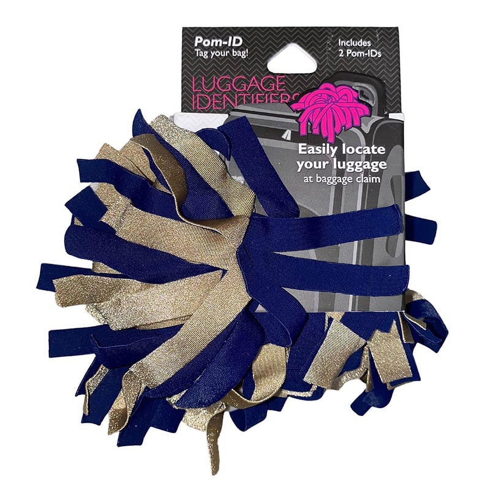 Pomchies PomID Brightly Colored Luggage ID Tag pompom, 2pack