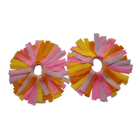 Pomchies Pom-ID Colorful Luggage ID Tag pom-pom, 2-pack, Pink/Light Pink/Orange/Yellow 8211W
