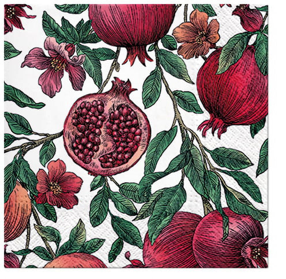 Pomegranate - Decorative Lunch Paper Napkins 100pcs - Perfect for Decoupage, Party, Birthday, Special Occasions, Weddings