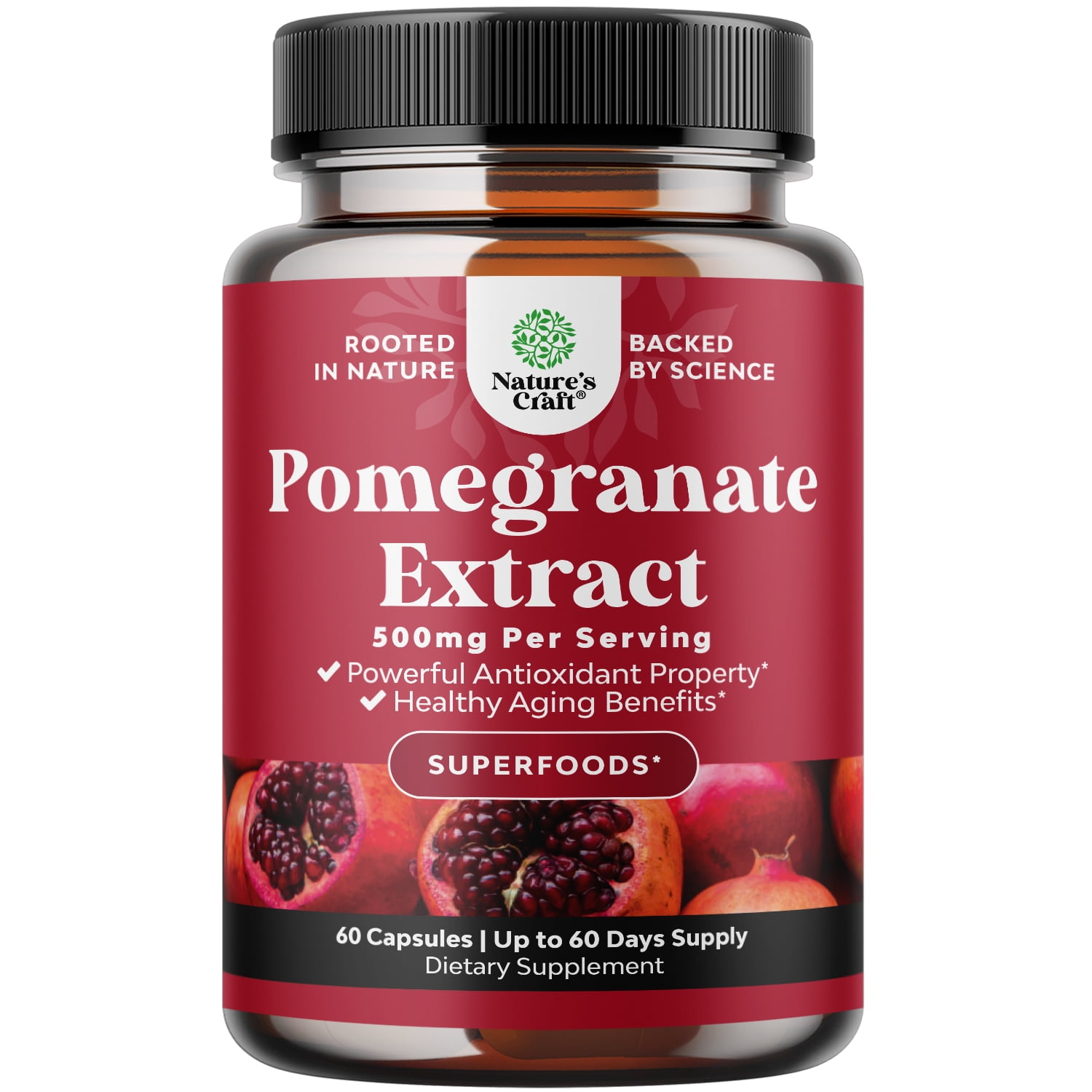 Pomegranate Extract Capsules Antioxidant, Heart & Joint Support, Pre