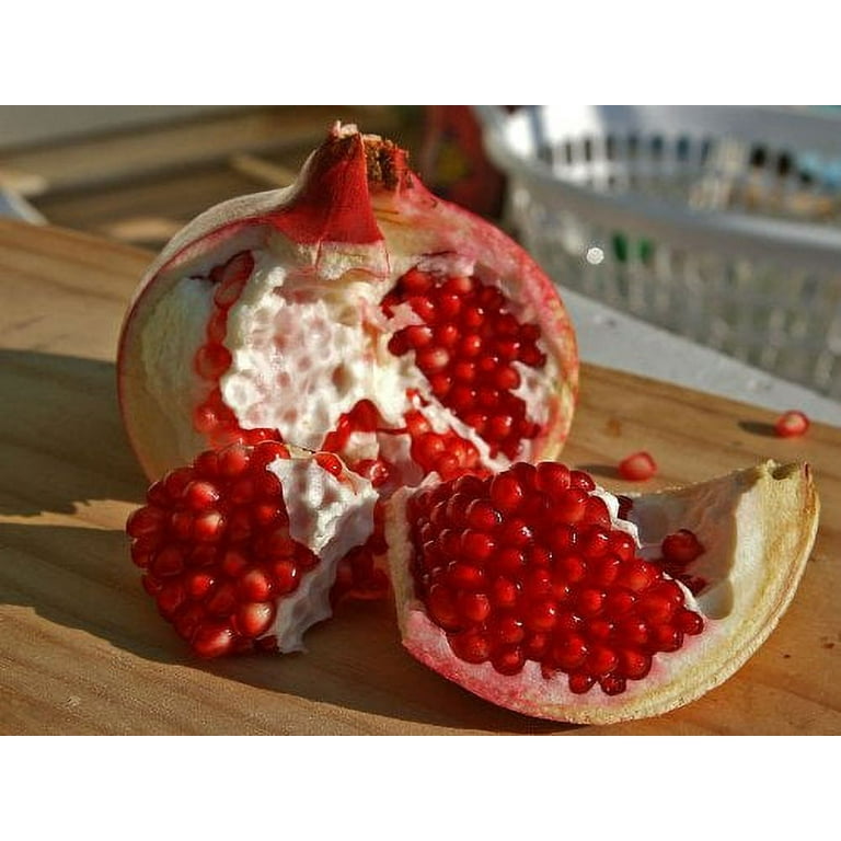 Ripe pomegranate seeds aren't always red, Home and Garden