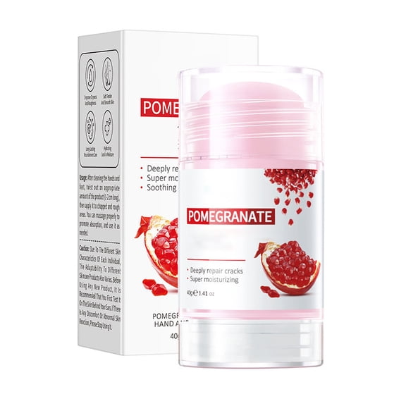 Pomegranate Hand And Foot Care Stick - 40g Hydrating Balm For Dry Cracked Repairs Heel Cracks And Roughness With Aloe And Petroleum Jelly