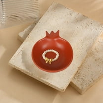 Ceramic Jewelry Dish PomegranateJewelry Tray Key Tray,Jewelry Holder,Small Ring Dish Holder Jewelry Plate Trinket Dish Catchall Tray Nightstand Decor For Entryway Table Green Room Decor