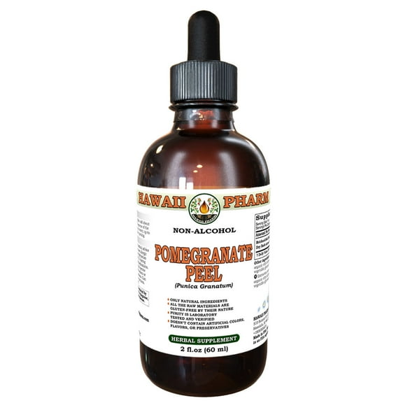 Pomegranate Peel (Punica Granatum) Dry Peel Liquid Extract Tincture. Expertly Extracted by Trusted HawaiiPharm Brand. Absolutely Natural. Proudly made in USA. Tincture 2 Fl.Oz