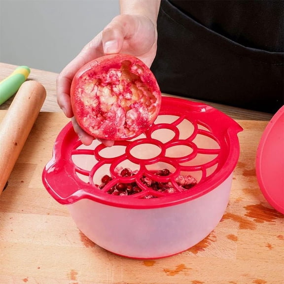 Pomegranate Peeler Silicone Pomegranate Deseeder with Bowl Pomegranate Arils Removal Tool Pomegranate Seeder Remover Anti-Slip Fruit Vegetable Pomegranate Peeling Machine Tools