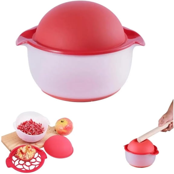 Pomegranate Peeler Silicone Pomegranate Deseeder with Bowl Pomegranate Arils Removal Tool Pomegranate Seeder Remover Anti-Slip Fruit Vegetable Pomegranate Peeling Machine Tools