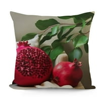 Pomegranate Shaped Throw Pillow, Fun Home Decor of Fruit Themed Shaped Cushions, Decorative Shaped Pillow for Couch Bed and Chair, Red,
