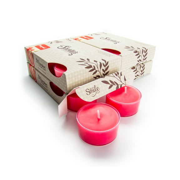 Pomegranate Tealight Candles Bulk Pack - 24 Red Premium Scented Tea Lights - Shortie's Candle Company