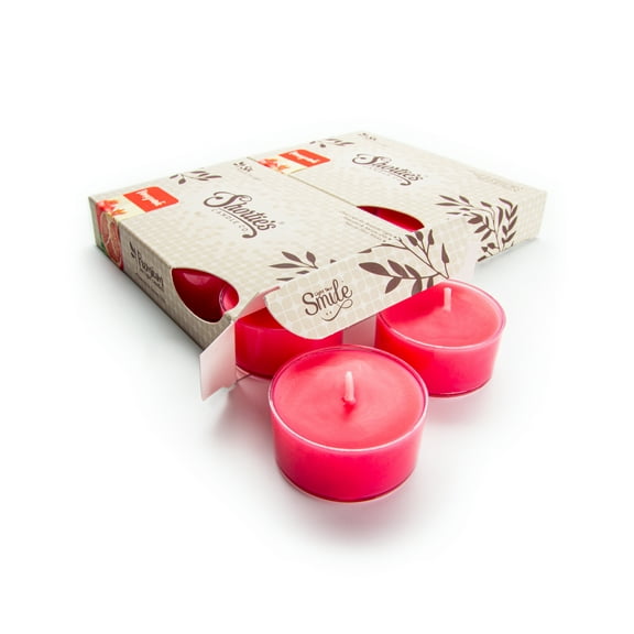 Pomegranate Tealight Candles Multi Pack - 12 Red Premium Scented Tea Lights - Shortie's Candle Company