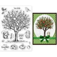 thumbnail image 1 of Pomegranate Tree Clear Stamp Squirrel Rabbit Hedgehog Silicone Stamp Birds Leaves Wishes Words Transparent Stamp for Card Making DIY Scrapbooking Photo Album Decoration for DIY, 1 of 8