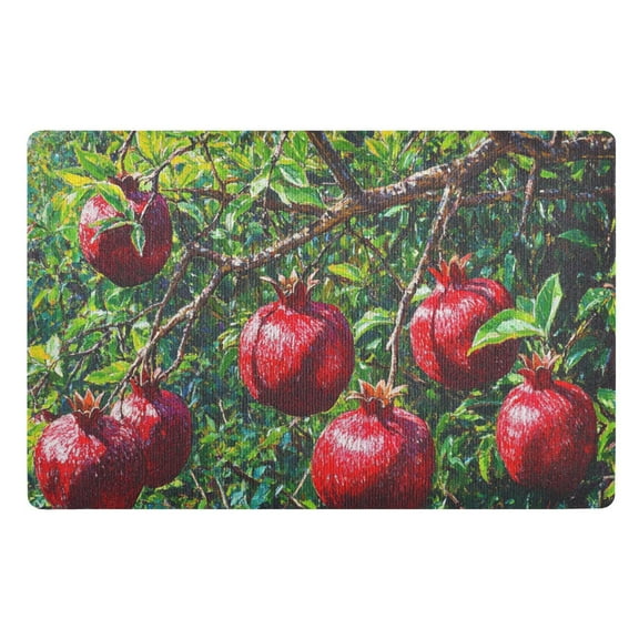 Pomegranate Tree Floor Door Mat Outdoor Indoor for Home Entrance Welcome Mats 32"x20"