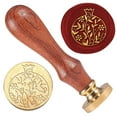 thumbnail image 1 of Pomegranate Wax Seal Stamp Wedding Invitations Embossed Stamp Sealing Removable 1" Brass Wax Seal Stamp Head with Wooden Handle Envelopes Gift Packing Decoration Craft Adhesive Waxing, 1 of 8