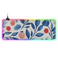 thumbnail image 1 of Pomegranate and Blue Leaf RGB Gaming Mouse Pad Large Keyboard Mat Rubber Base 13 Light Modes, 1 of 6
