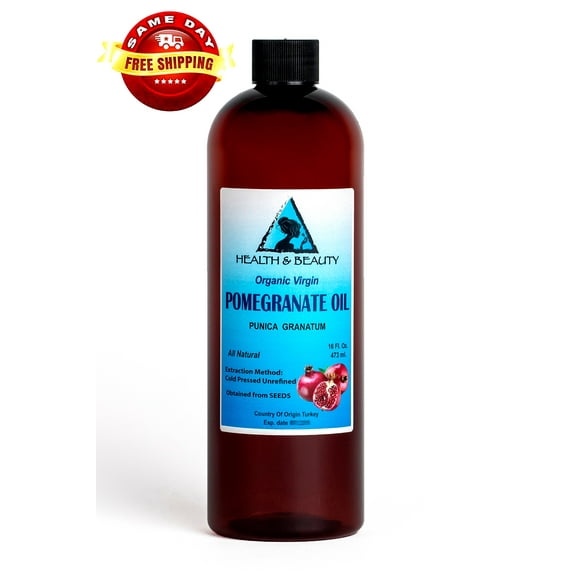 Pomegranate seed oil unrefined organic virgin cold pressed natural fresh 100% pure 16 oz