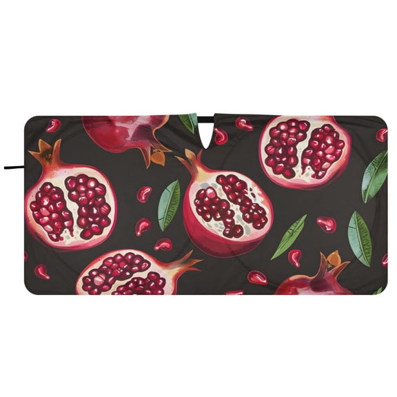 Pomegranates Car Windshield Sun Shade Foldable Front Window Shades Cover Sun Visor Shield Block