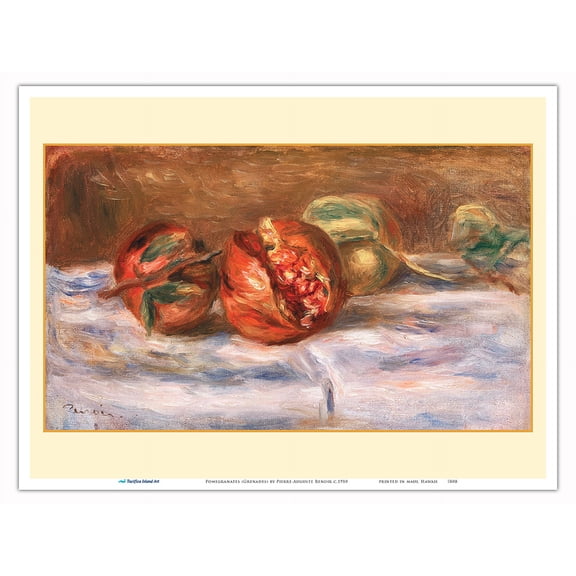 Pomegranates (Grenades) - From an Original Color Painting by Pierre-Auguste Renoir c.1910 - Master Art Print (Unframed) 9in x 12in